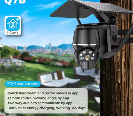 H.265 Mp4 4g Wifi Security Camera Solar Ptz Ir Night Vision