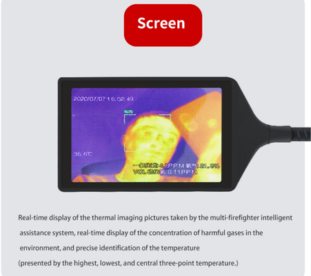 firefighter Helmet Mounted Video Camera IP66 10 Meters Visible OS Android 8.1