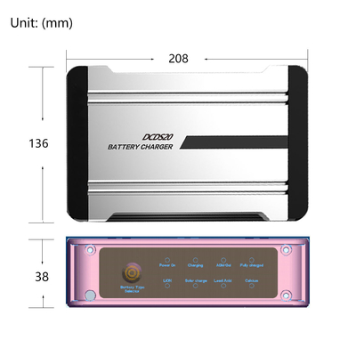 Lead Acid AGM GEL Smart Battery Charger DC Input And Solar Input RV Battery Charger