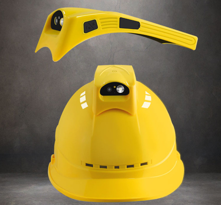 4G Live Streaming ABS Construction Helmet Camera For Construction Site Mining Company