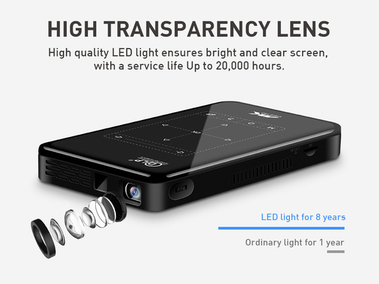 LCD Portable Video Projector 30-120 Inch Image Size For Home Theater Display