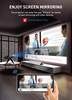 LCD Portable Video Projector 30-120 Inch Image Size For Home Theater Display