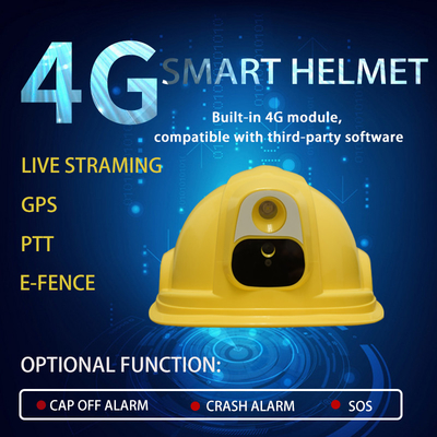 1080P Prosonal Safety Helmet Camera Support 4G 3G WIFI GPS And Bluetooth Android