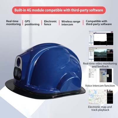 Support 4G 3G Safety Helmet Camera With 7 Hours Recording Time 4200mAh Battery
