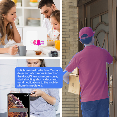 PIR Detection Smart Home Doorbell With 3mm Focal Length F2.0 Lens And Voice Control