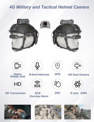 IP67 Waterproof Hard Hat Camera Provide Multi Angle Real Time Dynamic Videos