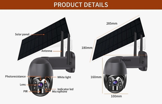 Mini 4G Smart Home Camera Online Security Camera Solar Charging Built In Lithium Battery