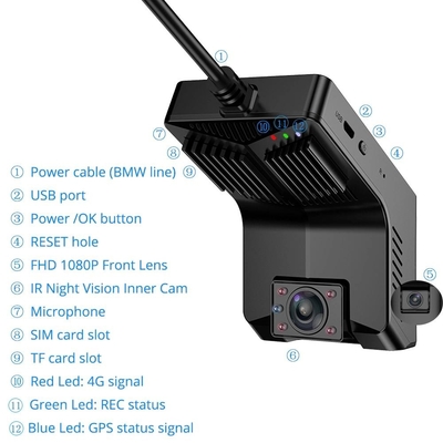 Sos App Control 4G Dashcam and GPS ADAS/DSM/BSD/PCW 4G Mobile DVR