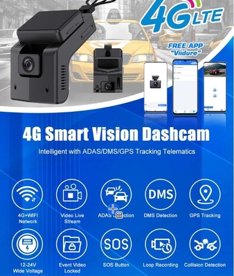 Sos App Control 4G Dashcam and GPS ADAS/DSM/BSD/PCW 4G Mobile DVR