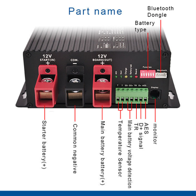 Waterproof DC Battery Charger Bluetooth Compatible 12V Solar MPPT Technology CE ROHS FCC Certified