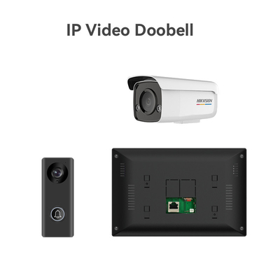 166° Angle View All Black/Silver WIFI Video Doorbell 8 Month Stand by H.264 Coded Format