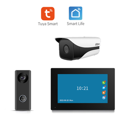 166° Angle View All Black/Silver WIFI Video Doorbell 8 Month Stand by H.264 Coded Format