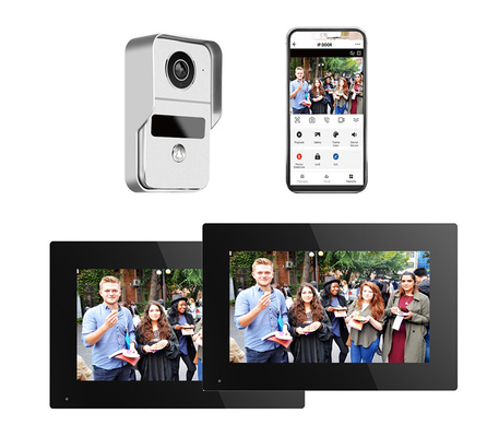All Black WIFI Video Doorbell With 166° Wide Visual Angle SD Card Recording and Motion Detection