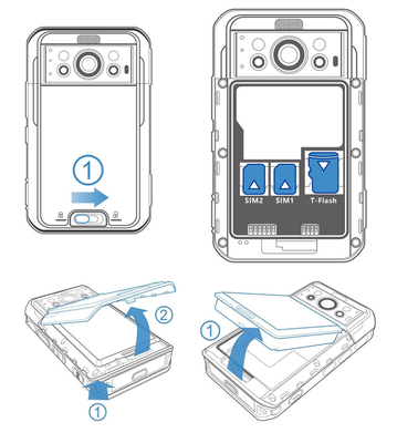 Replaceable 8000mAh Battery 5G Body Camera with 13MP Rear Camera and Gyroscope Sensor