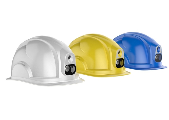 4G GSM Safety Helmet Camera With Laser And 1920X1080P 30fps Video Coding Resolution