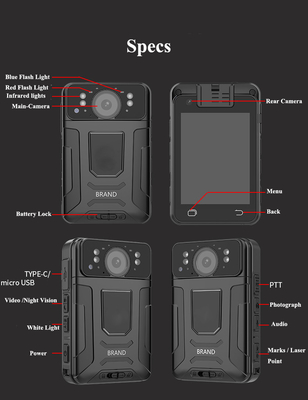 4G Waterproof IP67 Rated Police Worn Cameras With GPS Tracking 1080p Mini Camera