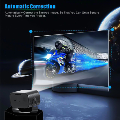 BT 5.0 Bluetooth Mini Portable Projector With Multi Angle Adjustment Keystone Correction And LED Light Source Display Chip