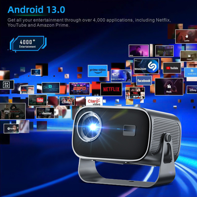 BT 5.0 Bluetooth Mini Portable Projector With Multi Angle Adjustment Keystone Correction And LED Light Source Display Chip