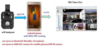 1080 P Night Vision Waterproof Body Camera 3600 Mah Battery With 2 Inch Screen