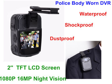 1080P Police Dvr Recorder FCC Approved , Body Worn Video Camera 32G TF Card