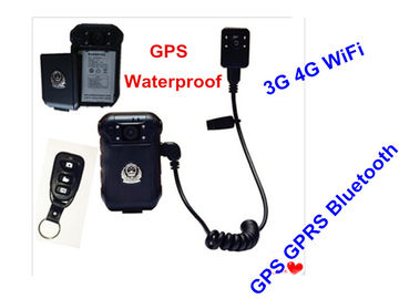 Hands Free 4G Body Worn Camera Black , Police Uniform Camera FCC Approved