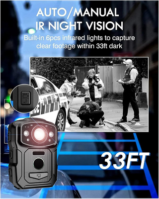 4K Resolution IP68 Wifi Body-Worn Cameras H.264/H.265 Video Encoding with NFC and Android 10 System