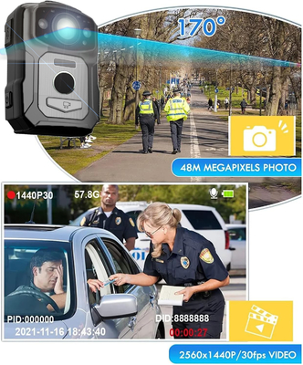 4K Resolution IP68 Wifi Body-Worn Cameras H.264/H.265 Video Encoding with NFC and Android 10 System