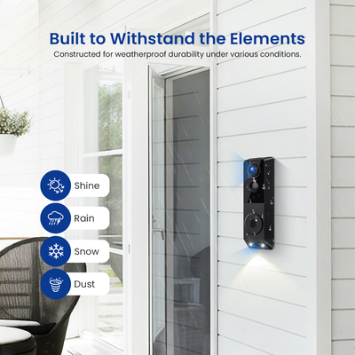 Support IR Night Vision Dual Camera Doorbell with Two-Way Audio Communication and AI Human Recognition Photosensitive