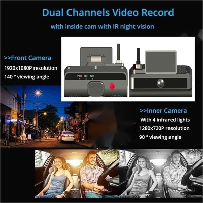 2K HD 4-channel AI Dashcam Vehicle DVR blackbox with ADAS DSM 4G SOS GPS