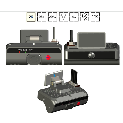4G Dashboard Dual Camera AI ADAS DMS Driver Face Recognition with H.264/H.265 Video Compression