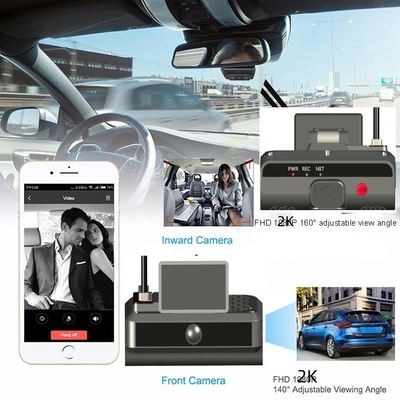 4G Dashboard Dual Camera AI ADAS DMS Driver Face Recognition with H.264/H.265 Video Compression