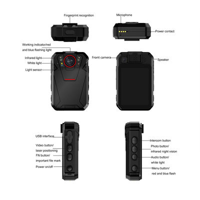 2.4 inch touch screen Android 8.1 System 4G WiFi Law Enforcement Recorder