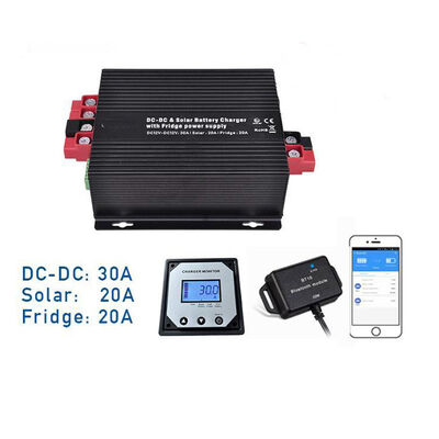 DC-DC30A SOLAR MPPT 20A with Vehicle Fridge 20A BATTERY CHARGER