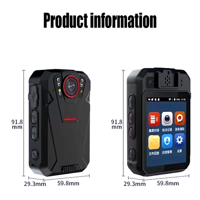 4G Wifi Bodycam Android System 2.4 Inch Touch Screen ONVIF RSTP