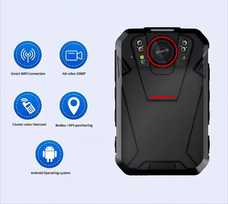 4G Wifi Bodycam Android System 2.4 Inch Touch Screen ONVIF RSTP