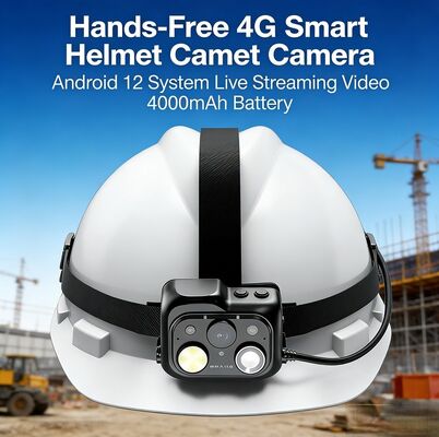 Safety Helmet Camera with 1 9mm Fixed Lens and 8 Million Autofocus Secondary Lens for Versatile Industrial and Construction