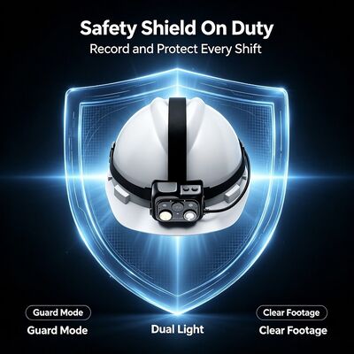 Safety Helmet Camera Featuring 2 Inch IPS Touchscreen Display and Starlight Night Vision Main Camera for Superior Video