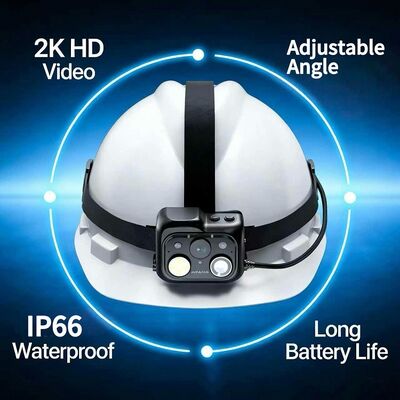 Safety Helmet Camera Featuring Nano SIM Card TF Card Storage Options LED Light and Support for Cluster PTT Intercom and AI Algorithms