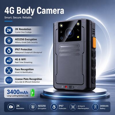 4G Body Camera IP68 Android12 Rtsp Onvif Mcs8 FTP Protocol
