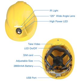 4G Android System Safety Helmet Camera For Construction 2 Way Audio Live Streaming