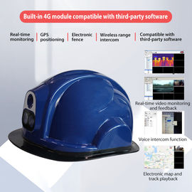 Face Recognition Smart Thermal Imaging Safety Helmet Camera High Precision Accuracy