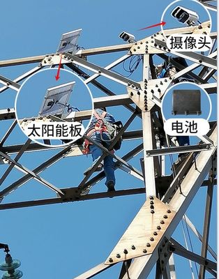 Grid Tower Solar Intelligent Monitoring Camera System 4G LTE 18000 mAH Long life Working