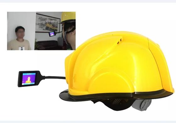 Thermal Temperature Helmet Built in Camera Support 4G GSM GPS Tracking