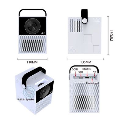 Android RK3229 Mini LED Projector 100 ANSI 2.4G 5G Support 4k Film Source