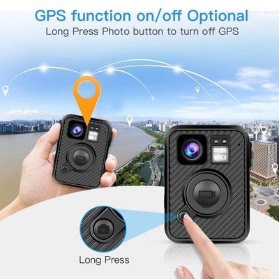 H.264 MP4 MPEG4 CMOS Police Worn Cameras Waterproof IP67 0.91" LCD
