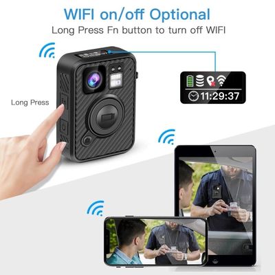 H.264 MP4 MPEG4 CMOS Police Worn Cameras Waterproof IP67 0.91" LCD
