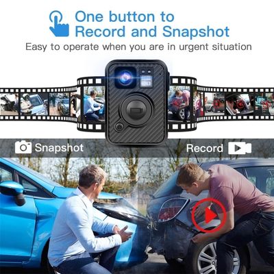 H.264 MP4 MPEG4 CMOS Police Worn Cameras Waterproof IP67 0.91" LCD