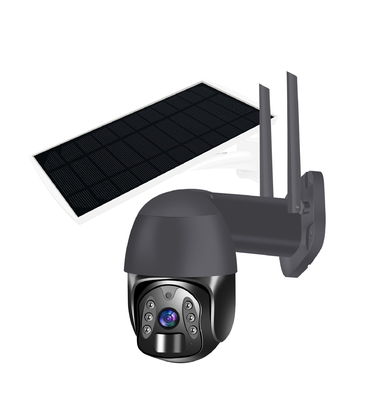 Outdoor WIFI PIR Solar Panel Dome PTZ Security Camera H265 Tuya HD