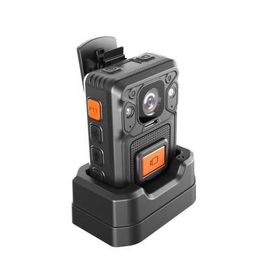 4G AES256 Police Body Camera H22 Chip H.265 2 Inch TFT LCD FDD LTE WCDMA GPRS