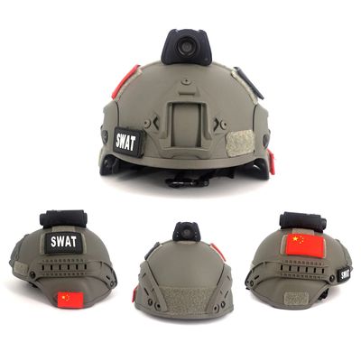 2.4GHZ GPS Helmet Camera Live Streaming 3600mAh For Troops